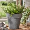 Modern Decorative Planters for Home Decor Round Large Planter with Drainage Hole, 12 Inch Dia Stone-Look Flower Living Room Pot, Minimalist Pot Indoor