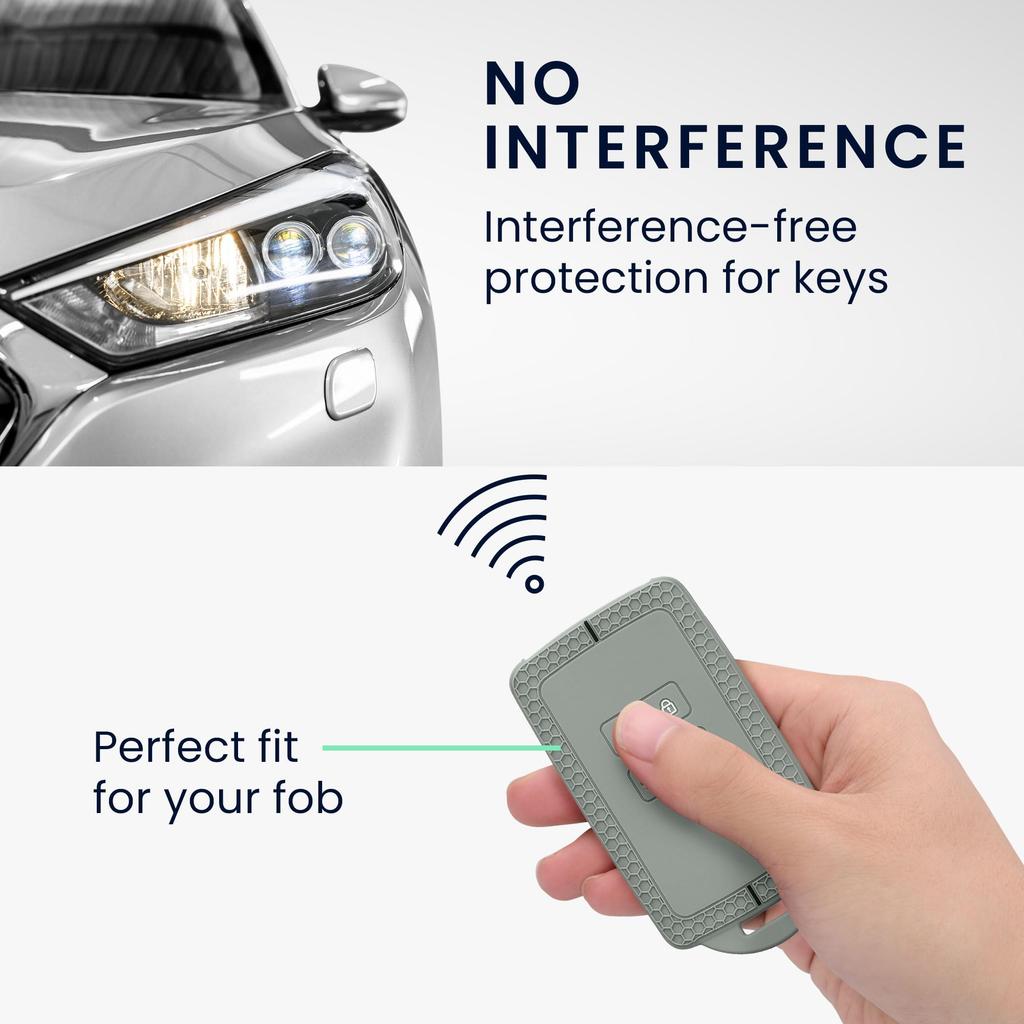 kwmobile Silicone Car Key Case Compatible for Renault 4-Button Car