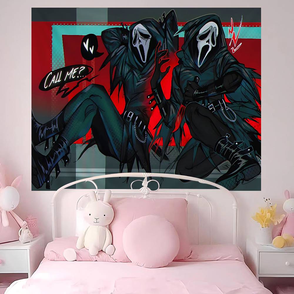 SSCREAMS Horror Movie Cartoon Tapestry for Living Room Home Dorm Decor INS Home Decor