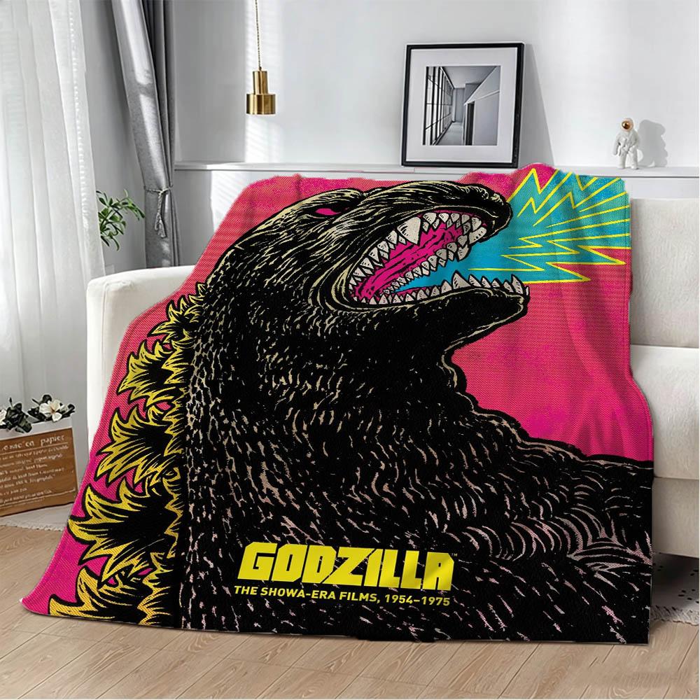 G-Godzilla-S 2 M-Monster King Classic 3D Flannel Blanket Soft Throw Blanket Art For Home Decor Bedroom Bed Sofa Picnic Fans Gift
