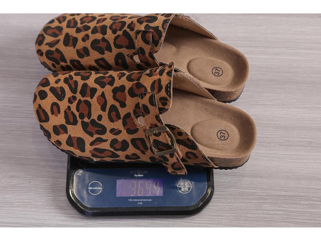 Женские европейские и американские тапочки большого размера с закрытым носком из пробки - Модные полутапочки в римском стиле для пар