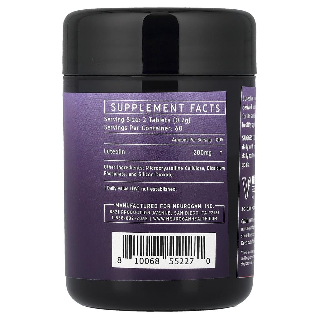 Neurogan Health, Luteolin, 120 Tablets (100mg Per Tablet)