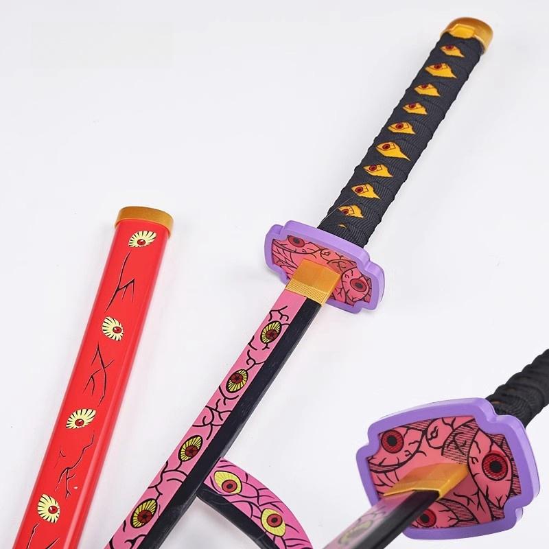 104см Клинок катаны Истребителя демонов Kimetsu No Yaiba Аниме Косплей Реквизит Нож ниндзя Реальный размер Японская катана Сабля самурая Детские игрушки