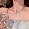 Уникальное пляжное ожерелье с бусинами, синий кулон-ракушка, цепочка на ключицу, регулируемая длина