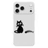Мягкий прозрачный чехол из ТПУ для телефона iPhone 17 Air 16E 16 11 15 14 Pro MAX 12 13 7 8 Plus SE Пасхальный чехол Защита Забавный черный кот