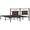 Bed Frame without Mattress Brown Oak 140 x 190 cm Engineered Wood