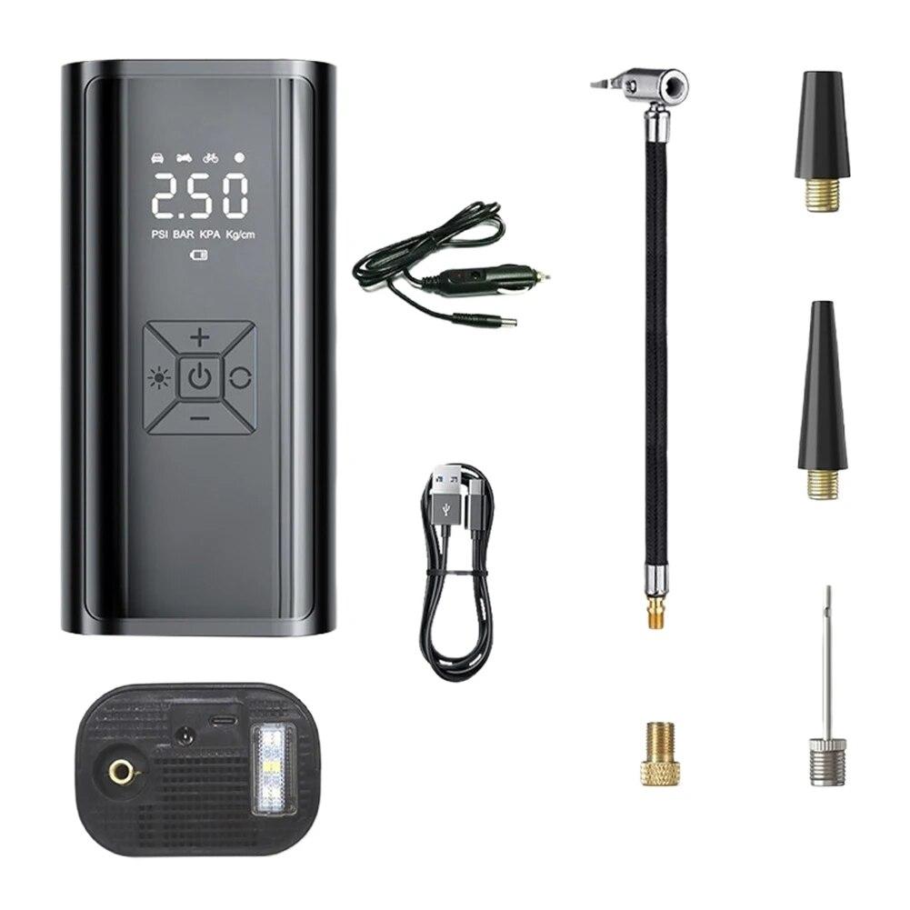 Portable Tyre Inflator 2000mAh Wireless Air Compressor LED Display Electronic Inflatable Pump for Vehicle Truck Motorbike Balls