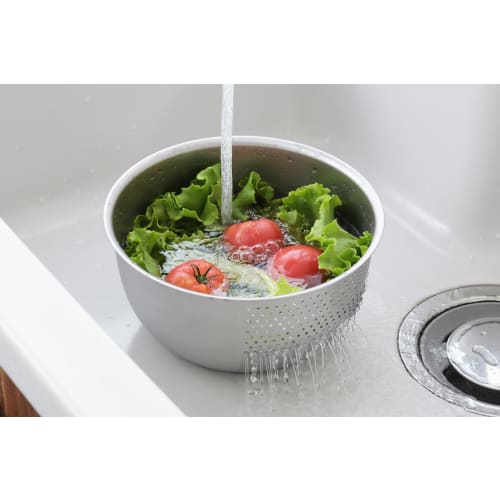 Yoshikawa Living Style Stainless Steel Rice Washing Bowl, 21cm, SJ3646