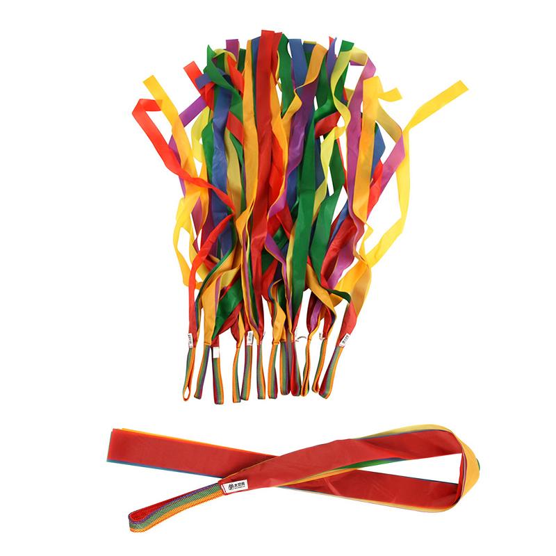 Rainbow Ribbon Children Sport Rhythmic Gymnastics Exercises Cheerleading Fitness