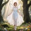 Fairy Wings Adult Women Fairy Costume With Vines Women's Costume For Pride Festival Cosplay Party Holiday Garden Makeup