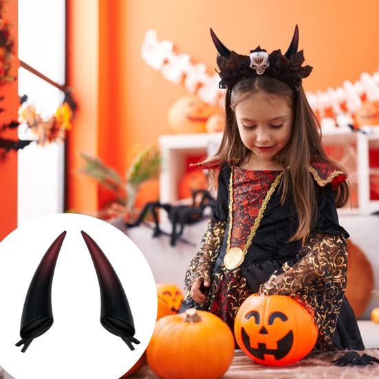 1 пара заколок для волос с рогом дьявола, Хэллоуин, косплей, рог демонов, зажим для утконоса, регулируемая заколка для волос для женщин и девочек, аксессуары для волос, реквизит для фотосессии, подарок