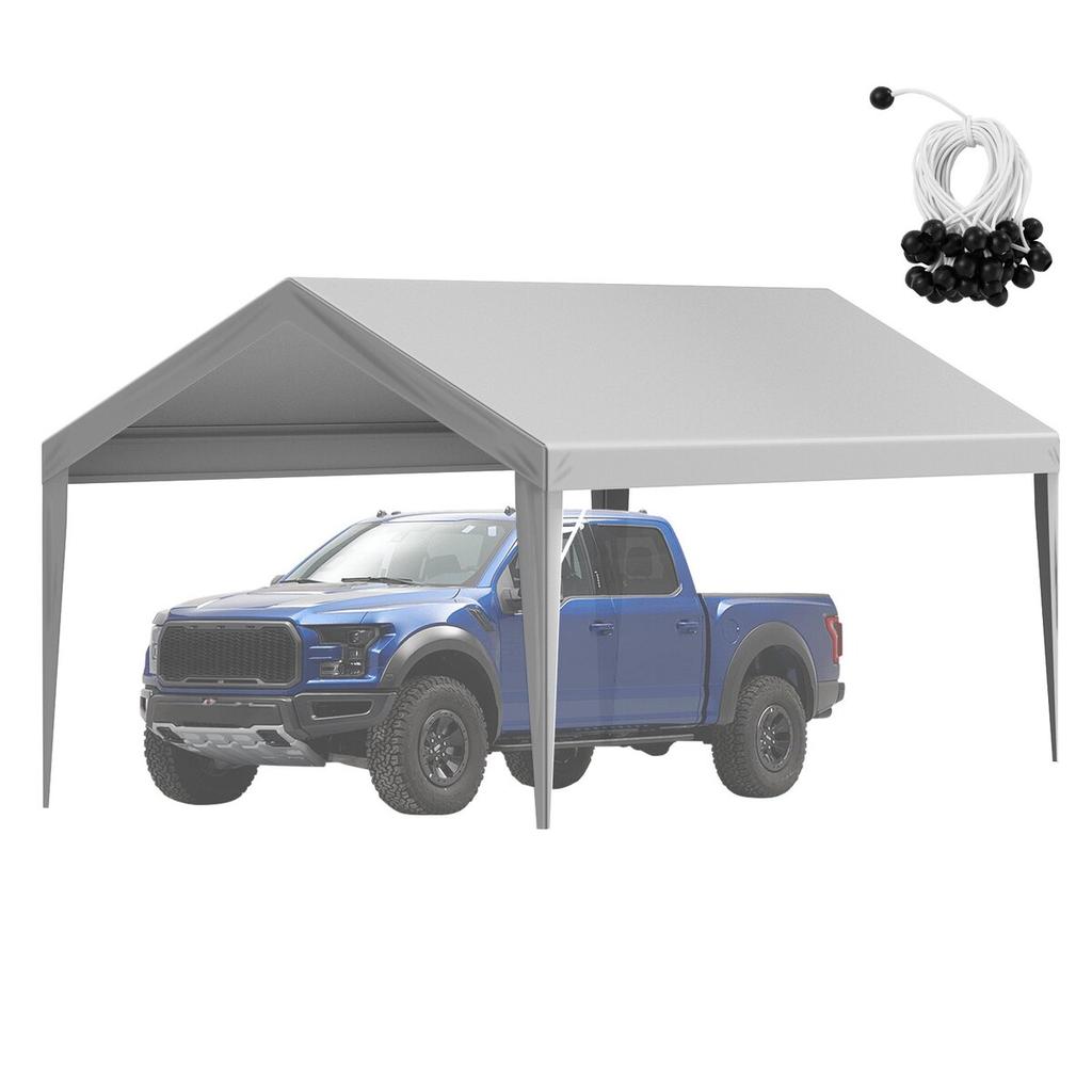 Carport Replacement Canopy Cover 6100 x 3040 mm Garage Top Tent Shelter Tarp Heavy-Duty Waterproof & UV Protected, Easy Installation with Ball