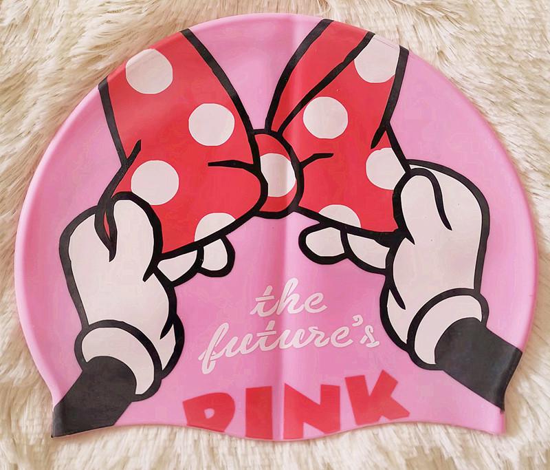Очень большая мультяшная силиконовая шапочка для плавания для мальчиков и девочек – Водонепроницаемая и мягкая