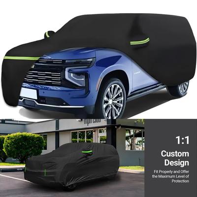 Автомобильные чехлы для Chevrolet Tahoe 2007-2024, сверхпрочные, водонепроницаемые, защита от солнца, дождя, УФ-излучения, пыли, снега, наружный чехол с дверцей на молнии