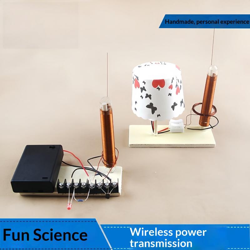 Беспроводная передача энергии DIY Комплект компонентов STEM Образовательная игрушка для детей Мальчиков Девочек Подарок на день рождения Изучение физики
