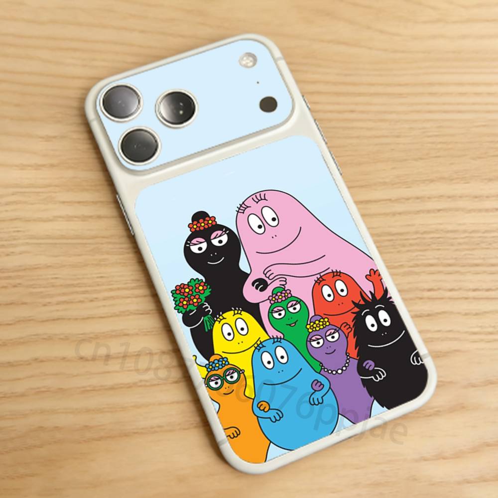 B-Barbapapa Custom For iPhone 17 pro Max/17 pro Full Cover Decal Skin Wrap Colorful Rear Protective Sticker Film