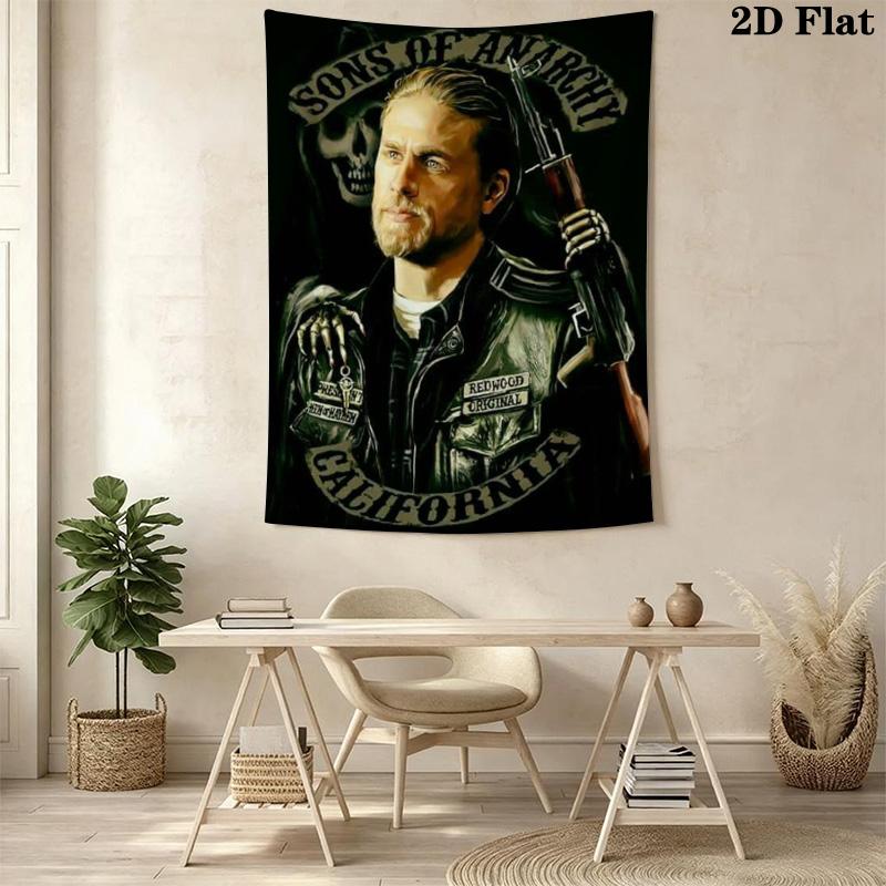 Son Anarchy Mc Emblem Threepiece Set 1 Duvet Cover 2 Pillowcase Without Core Duvet Cover And Pillowcase Christmas Birthday Gift Bedding Set