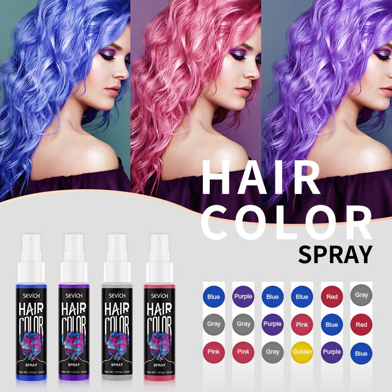 SEVICH 3 бутылки/компл. спрей для краски для волос, мгновенная краска для волос, средство для укладки волос, 30 мл, временная краска для волос, цвет, модный косметический макияж