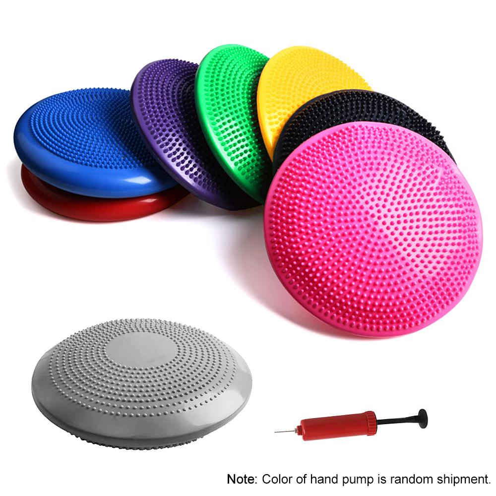 Yoga Balance Disc Durable Inflatable Yoga Massage Ball Pad Stability Cushion Free Hand Pump For Sports Gym Fitness Yoga