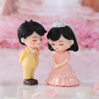1 пара модных тонких деталей, яркая цветная миниатюрная скульптура, пара, День святого Валентина, сцена, декор, инструмент для украшения торта