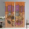Blackout Curtain for Room 2 Panel Kawaii Fat Cat Kitchen Curtains Tulle for Bedroom Partition Shades Home Interior Curtains