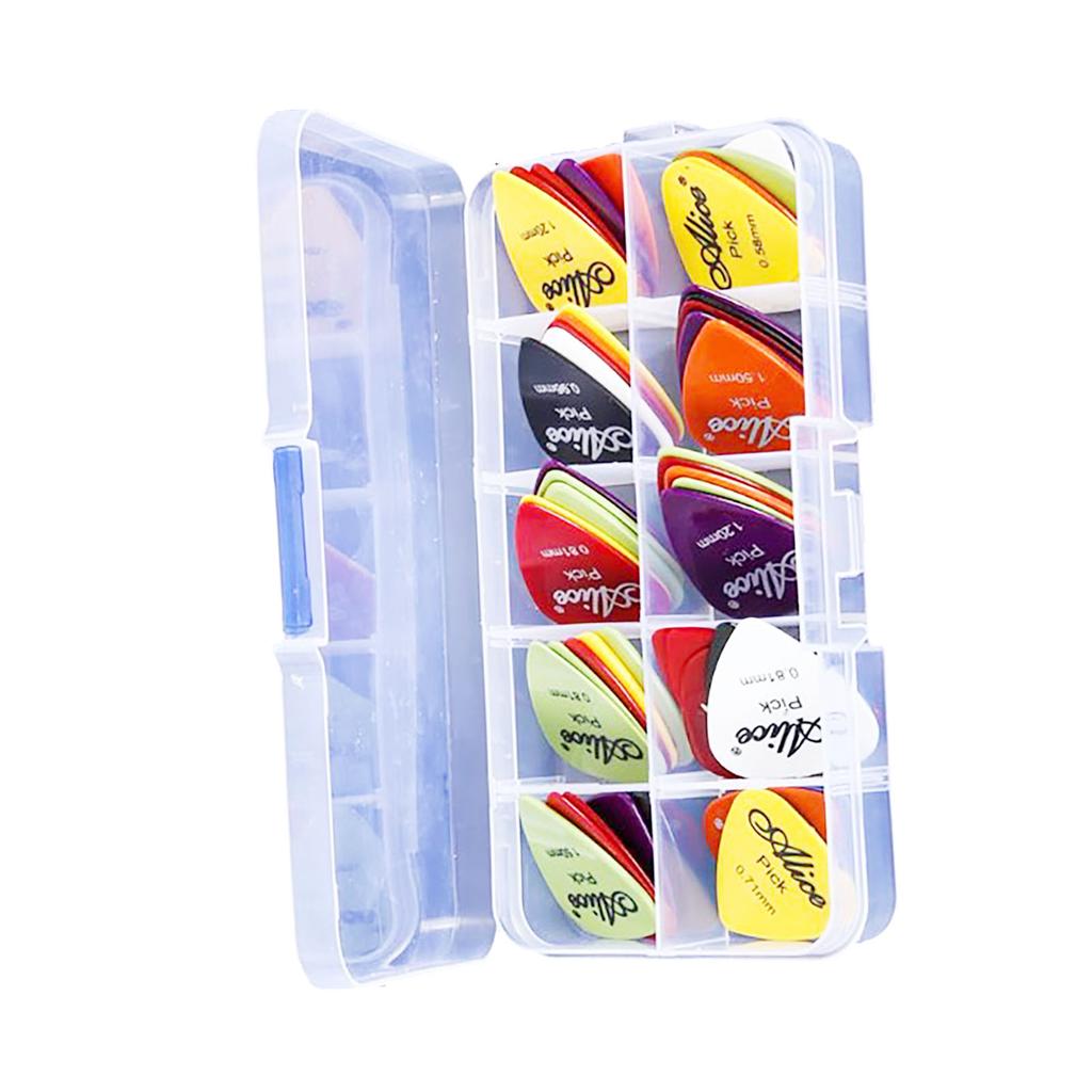50Pcs Guitar Pick Kit Plastic Frosted Polished Professional Guitar Pick Replacement