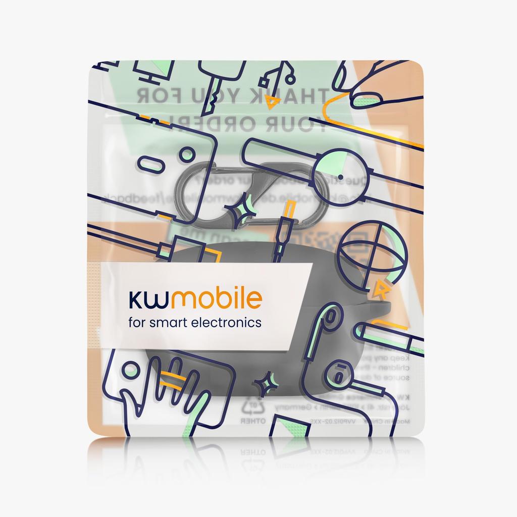 Kwmobile Чехол для наушников Sony Силиконовый Беспроводные Наушники Цвет Черный WF-1000XM5 - Чехол, Защита,