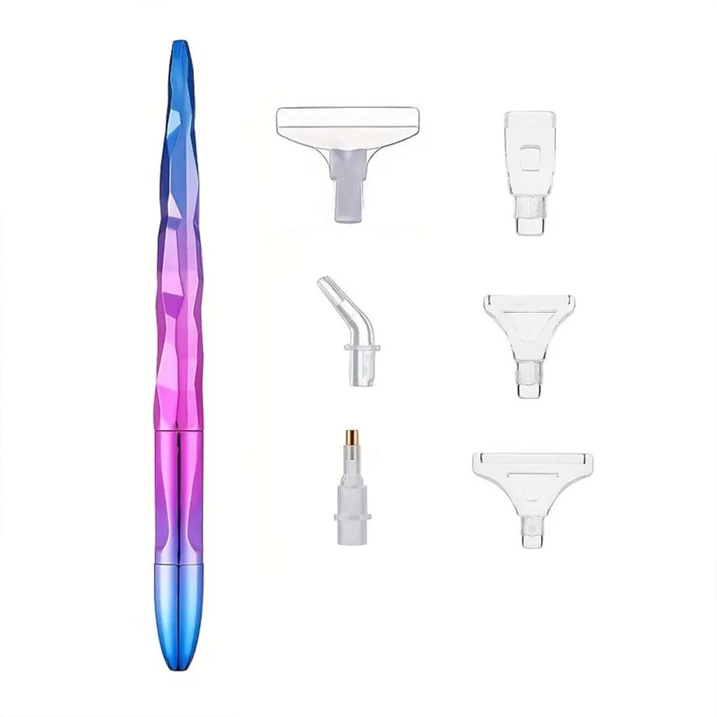 Ручка для алмазной живописи Gradient 5D Diamond Art Pen, ручка для алмазной живописи и аксессуары для круглых и квадратных драгоценных камней с шестью сверлами