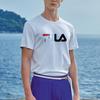 Men's FILA T-Shirts Men's White Crew Neck Moderate Straight Fit