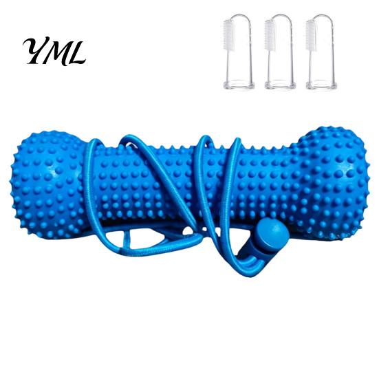 Bite-resistant Dog Toy Chew Toys for Aggressive Chewers, 2-in-1 Teeth Cleaning Dental Care with Boredom Relief Rope, Bone Shaped TPR Interactive Tough