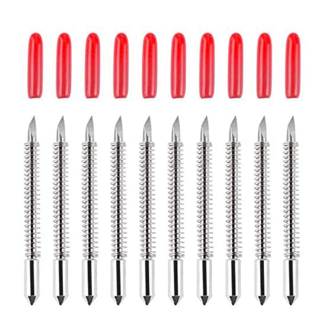 [in stock] 50 Pcs 45 Degree Blade Vinyl Cutter Plotter Cutting Blades for CB09 CB09U Graphtec with Blade Holder Base