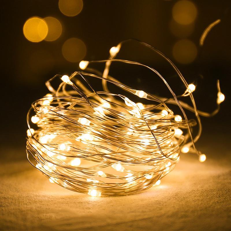 LED Copper Wire String Lights: Multicolor Floral Waterproof Decoration for Cake & Gifts