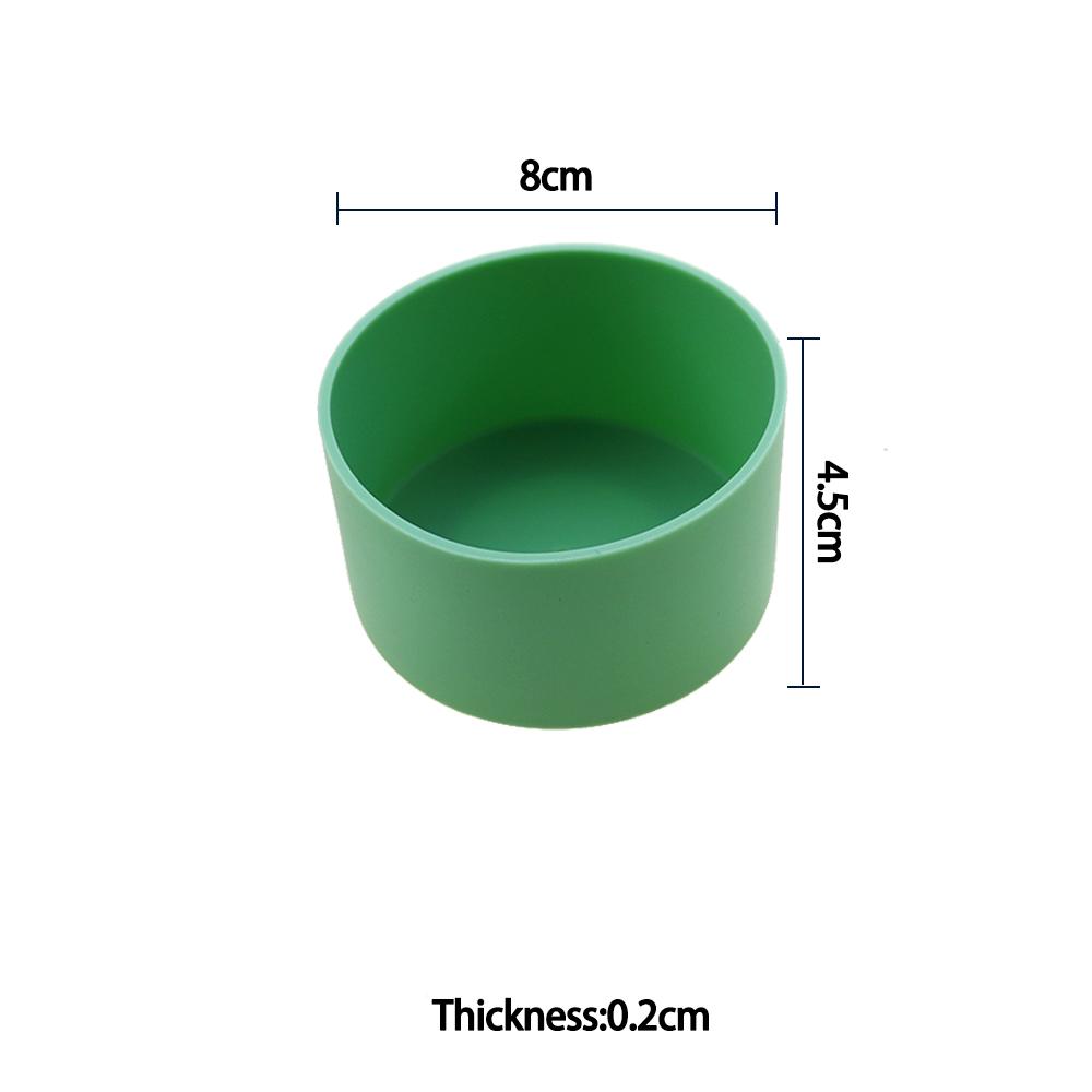 For Better Life 1Pc 9.5cm Soft Silicone Cup Bottom Sheath Protector Sleeve For Glass Water Tea Bottle Anti Damage Accessories