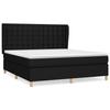 VidaXL Lit à sommier tapissier avec matelas Noir 180x200 cm Tissu - Modèle 3128863