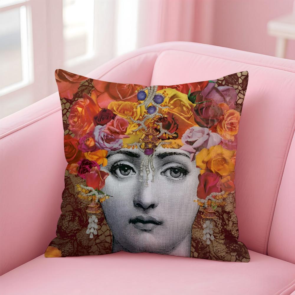Minimal Abstract Women Simple Anime Art Cushion Cover Pillow Case Soft Skin Friendly Fabric Concealed Zipper