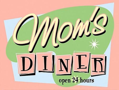 MOMS DINER Retro Metal PlaqueSign Pub Bar Man Cave a