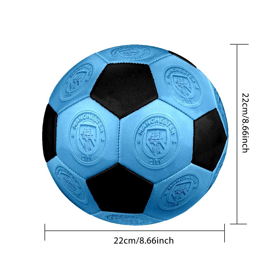 Manchester City Soccer Ball Colorful All Ages Machine Stitched PVC Competition Ready Durable High-Bounce.SIZE5