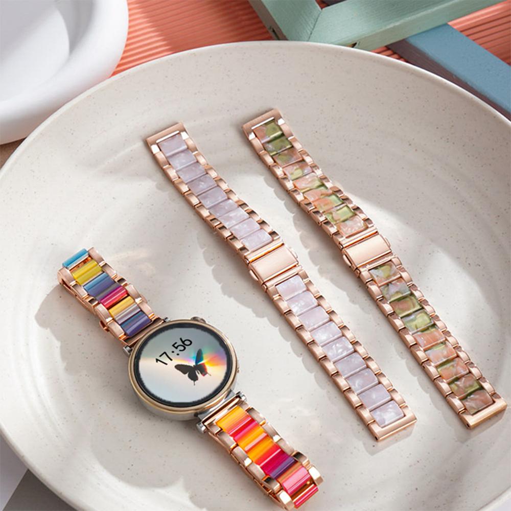 Ремешок для часов из металла и смолы 18 мм 20 мм 22 мм универсальный сменный ремешок для часов браслет для наручных часов для женщин и мужчин для Huawei GT5 Pro для Samsung Galaxy Watch