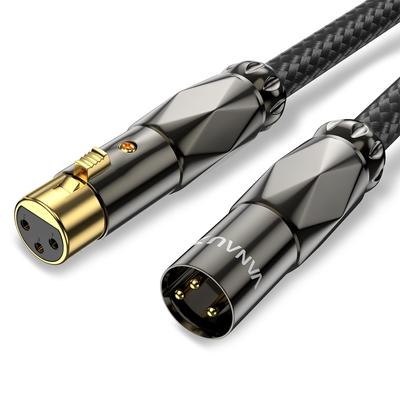 VANAUX XLR Микрофонный Кабель 3-контактный Папа-Мама Сбалансированный Удлинительный Кабель 1м для Микрофонной Записи Конденсаторных Микрофонов AV Усилителей Динамиков и