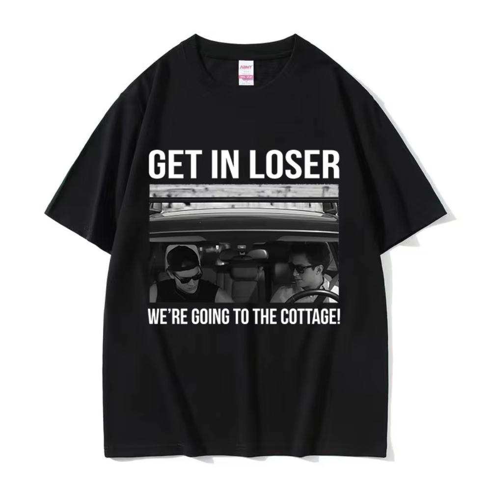 Heated Rivalry Get in Loser Were Going To The Cottage Graphic T Shirt Mens Vintage Male Cotton Short Sleeve Tshirt Streetwear