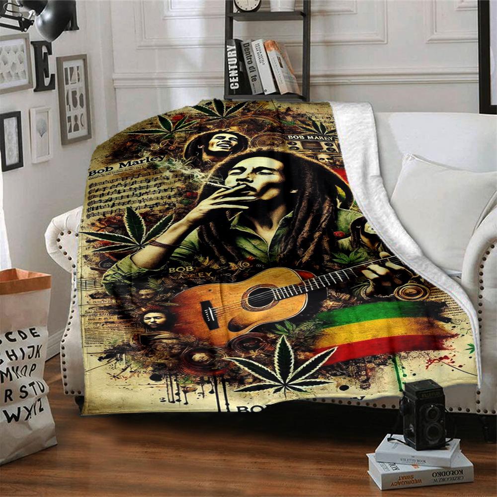 Bob Marley Blanket Soft Warm Cozy Perfect for Bed Sofa Couch Four Seasons Universal Modern Birthday Christmas Gift Blanket