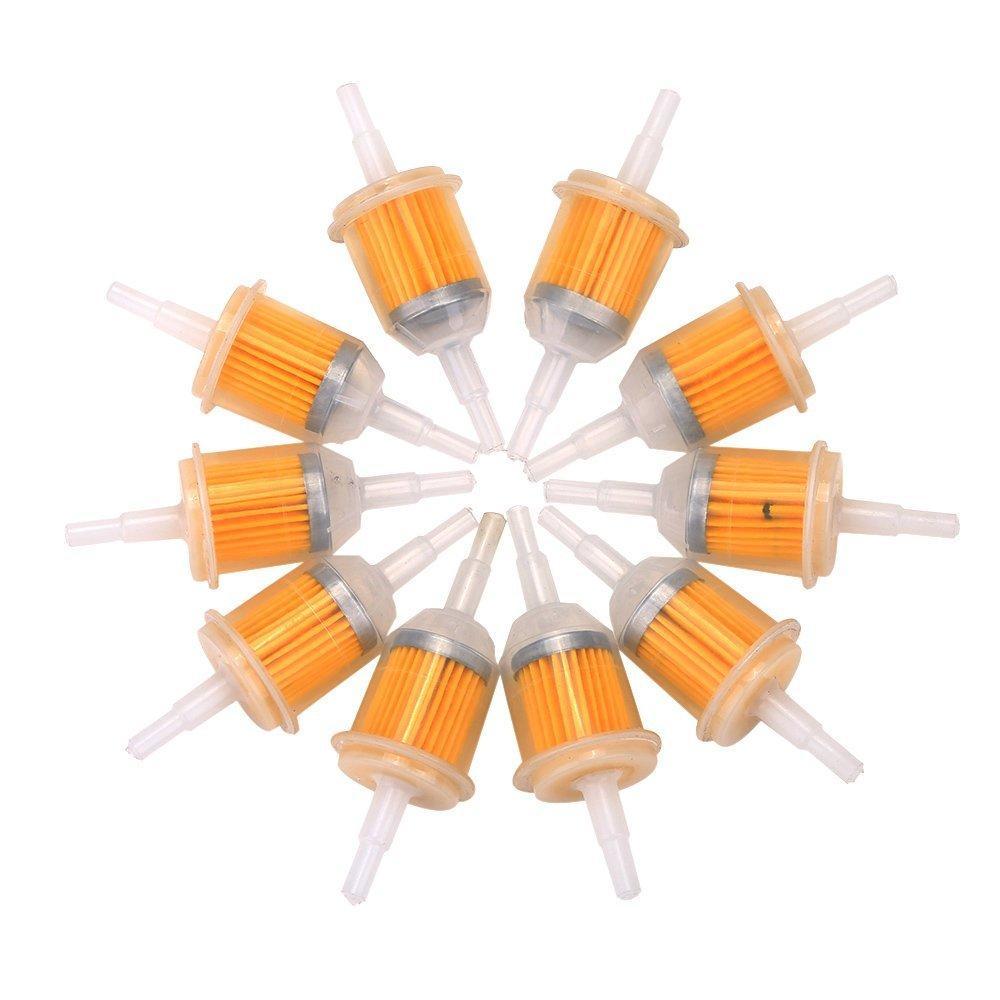 10/20pcs Universal Inline Gas/Fuel Filter 6MM-8MM 1/4" Fuel Pipe Inline Fuel Filter For Lawnmower Motorcycle Small Engine
