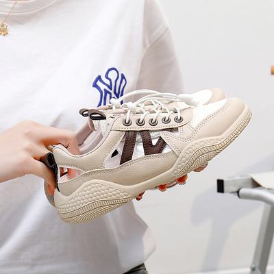 2025 летняя новая корейская версия дышащие маленькие белые туфли женские низкие повседневные туфли на платформе женские туфли W002