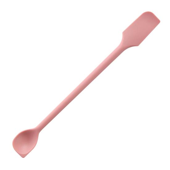 Double-Ended Silicone Spatula Thin Jar Scraper Small Makeup Scrapers Mini Food-Grade Scraper & Spreader for Jams Baking Cooking