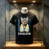 Comfortable Funny Cute Jewish Cat  Wearing T Shirt Wounisex Clothing Fashion Summer Streetwear Print Graphic Tshirts Personality