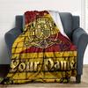Name Custom Spain Football Print Flannel Blanket High Quality Warm Comfortable Cover for All Seasons Perfect for Gifts Home Decor