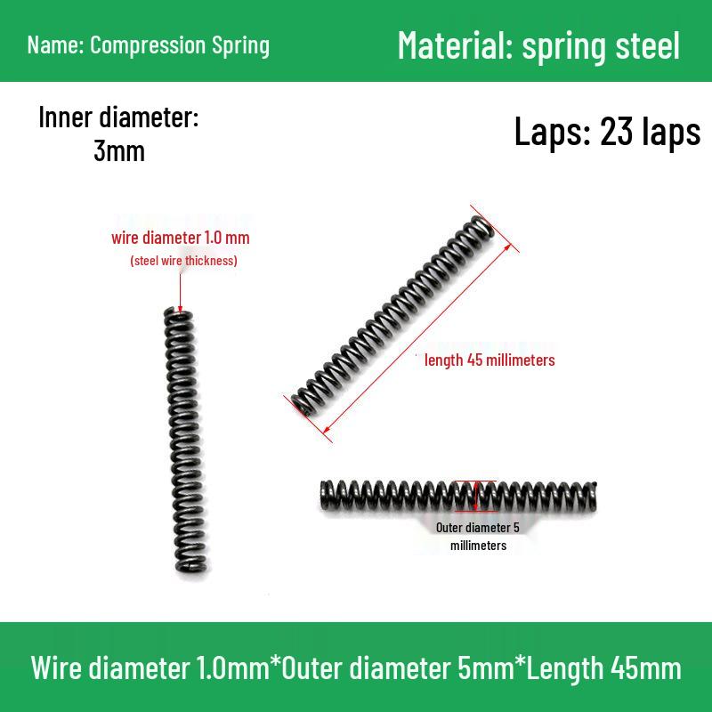 Сверхмощный Y-образный амортизатор с компрессионной пружиной, диаметр проволоки 1,0 мм, внешний диаметр 5-20 мм.