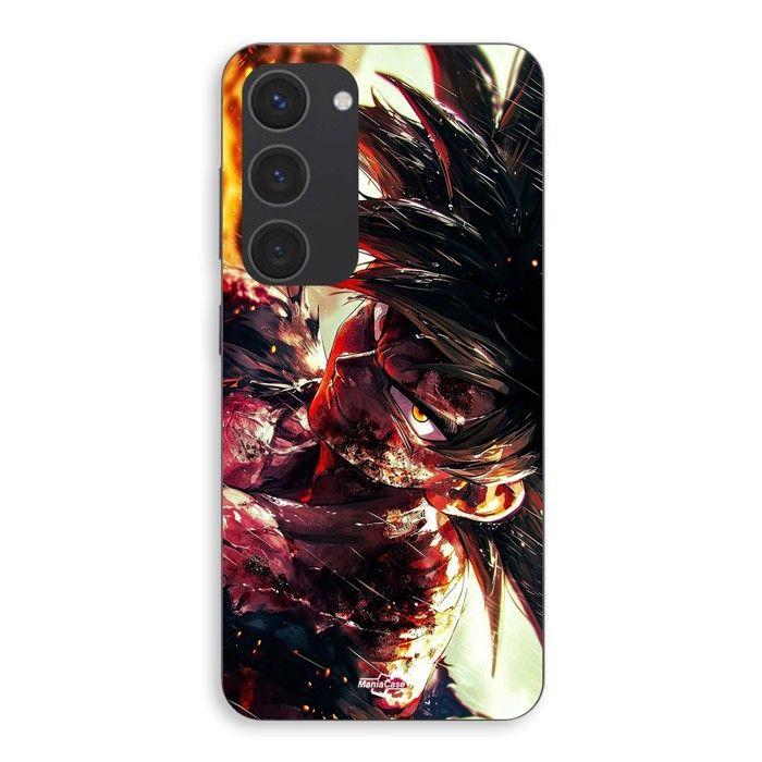 Coque de téléphone - MANIACASE - Samsung Galaxy S23 Plus - Silicone TPU - Noir - Dragon ball goku fan art
