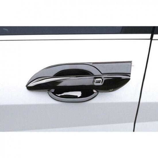 Exterior Side Door Bowl Frame Cover 4* For Hyundai Elantra 21- Bright Black
