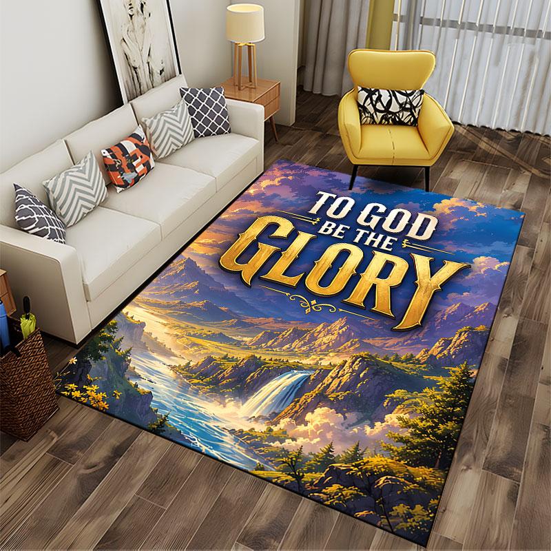 To God Be The Glory Carpet suitable as a non-slip mat for the living room or bedroom sofa